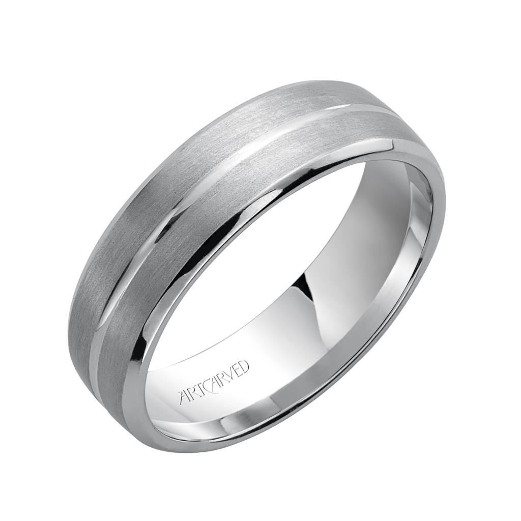 Artcarved 14kt White Gold 4.5mm Comfort Fit Wedding Ring