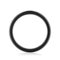 Triton Black Tungsten & Walnut Inlay 8mm Polished Finish Ring