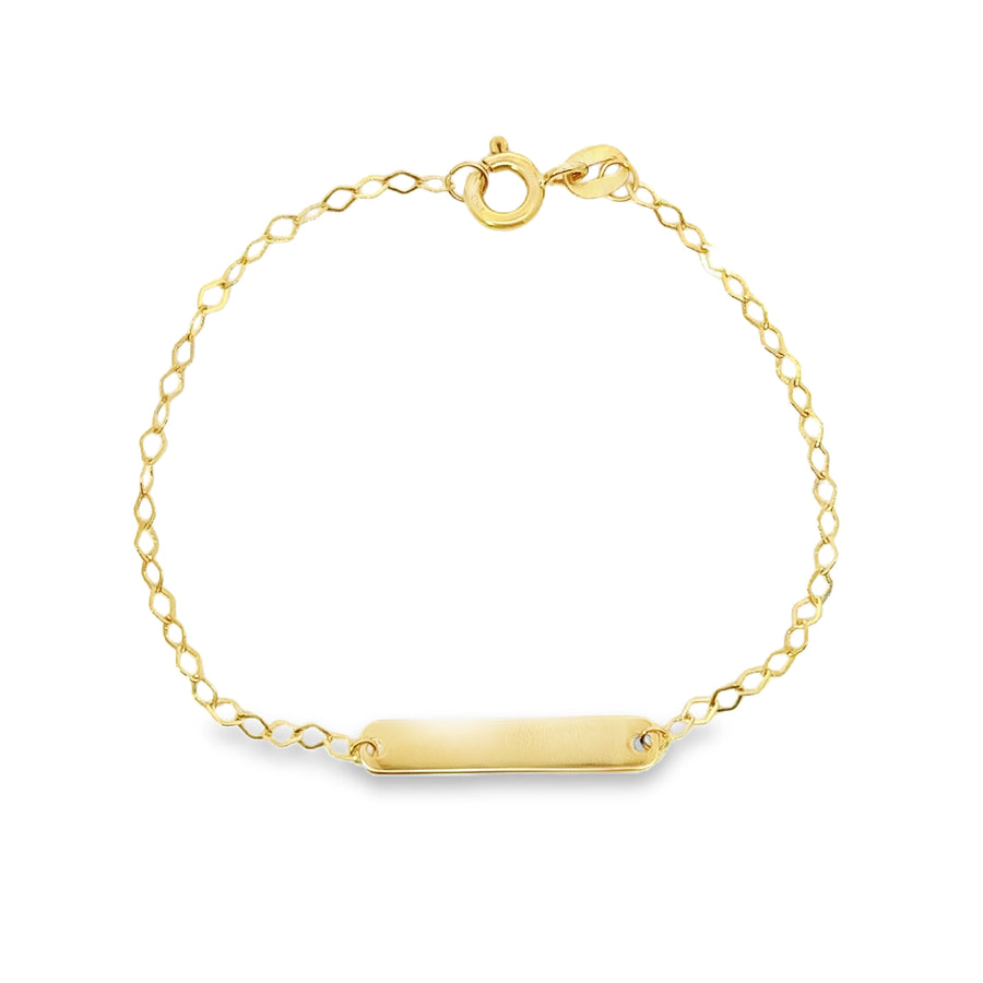 18kt Yellow Gold 6" 4mm Italian Made Baby Bracelet (1.18g)