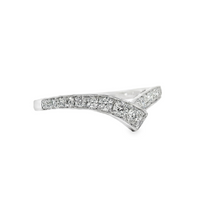 18kt White Gold Natural Round Diamonds Wedding Ring (.29ct)