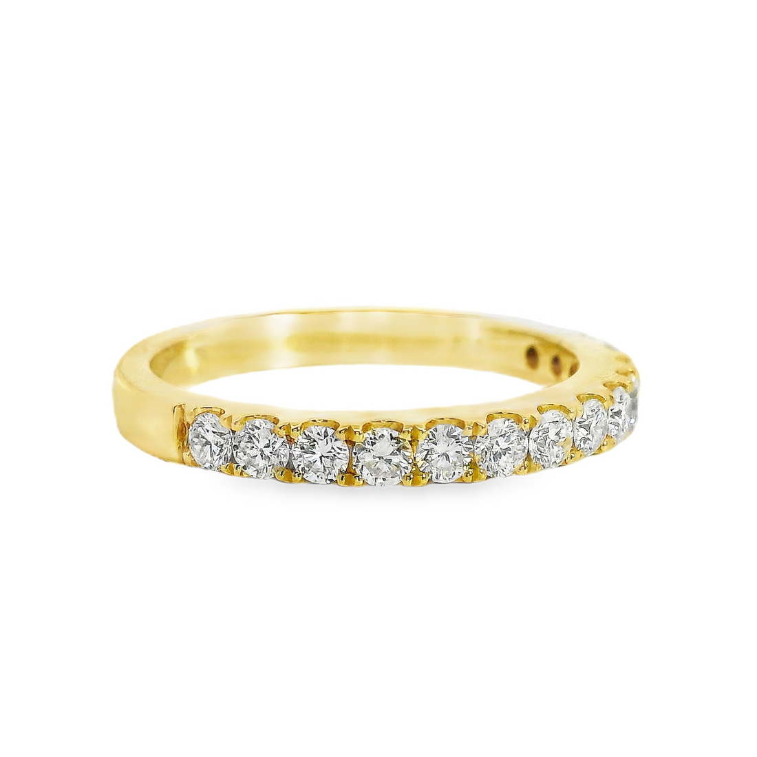 18kt Yellow Gold Natural Round Diamond Wedding Ring (.56ct)