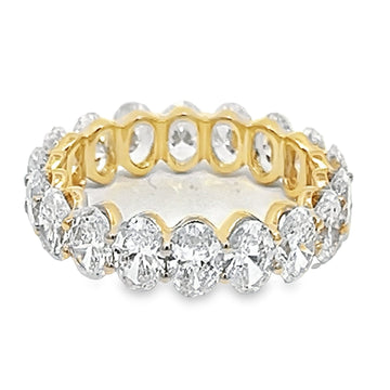 18K Yellow Gold Lab-Grown Oval Diamond Wedding Ring (2.23ct)