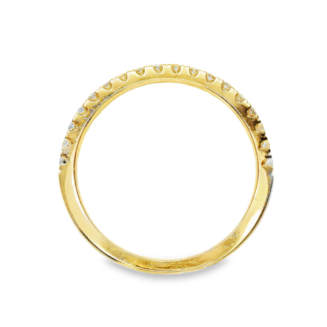 18kt Yellow Gold Natural Round Diamond Wedding Ring (.32ct)