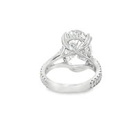 18kt White Gold Lab-Grown Oval Diamond Engagement Ring (6.64ct)