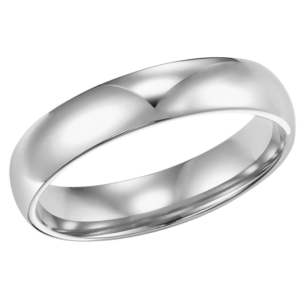 Artcarved 14K White Gold 4mm Half Round Ring