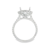 18K White Gold Diamond Semi-Mount Ring (.97ct)