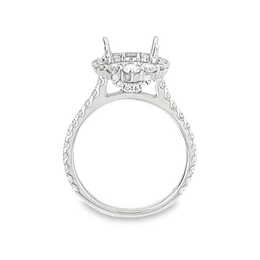 18K White Gold Diamond Semi-Mount Ring (.97ct)