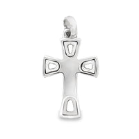 18kt White Gold Italian Made Cross Pendant (3.03g)