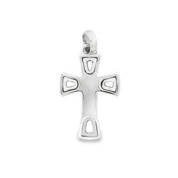 18kt White Gold Italian Made Cross Pendant (3.03g)