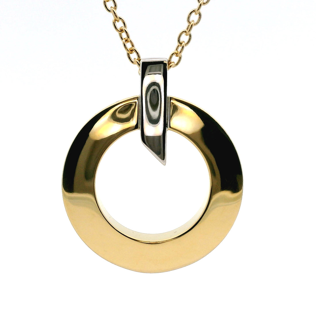 18kt Two-Tone White and Yellow Gold Italian Made Necklace (14.3g)