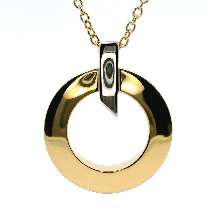 18kt Two-Tone White and Yellow Gold Italian Made Necklace (14.3g)