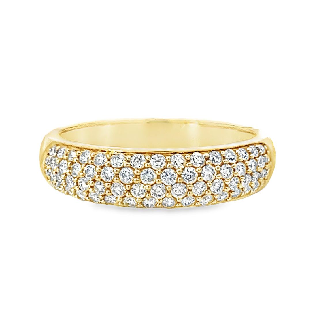 18kt Yellow Gold Diamond Pave Ring (0.54ct)