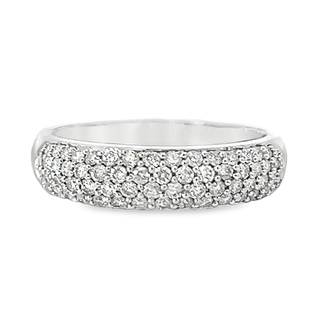 18kt White Gold Natural Diamond Pave Ring (0.54ct)