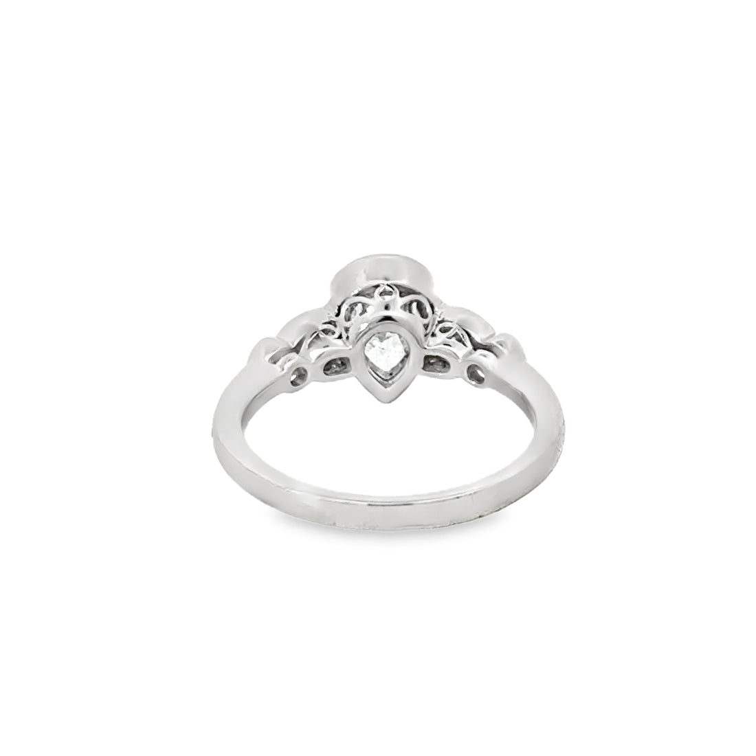 18kt White Gold Natural Pear Diamond Engagement Ring (1.62ct)