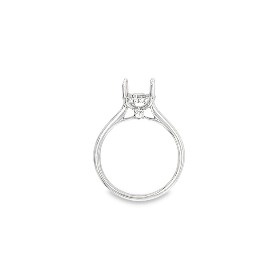 18K White Gold Diamond Semi-Mount Ring (.08ct)