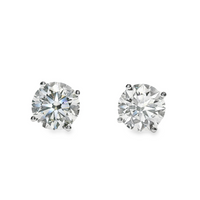 14kt White Gold Lab-Grown Round Diamond Stud Earrings (4.06ct)