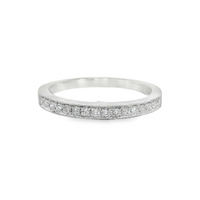 18kt White Gold Natural Round Diamond Wedding Ring (.14ct)