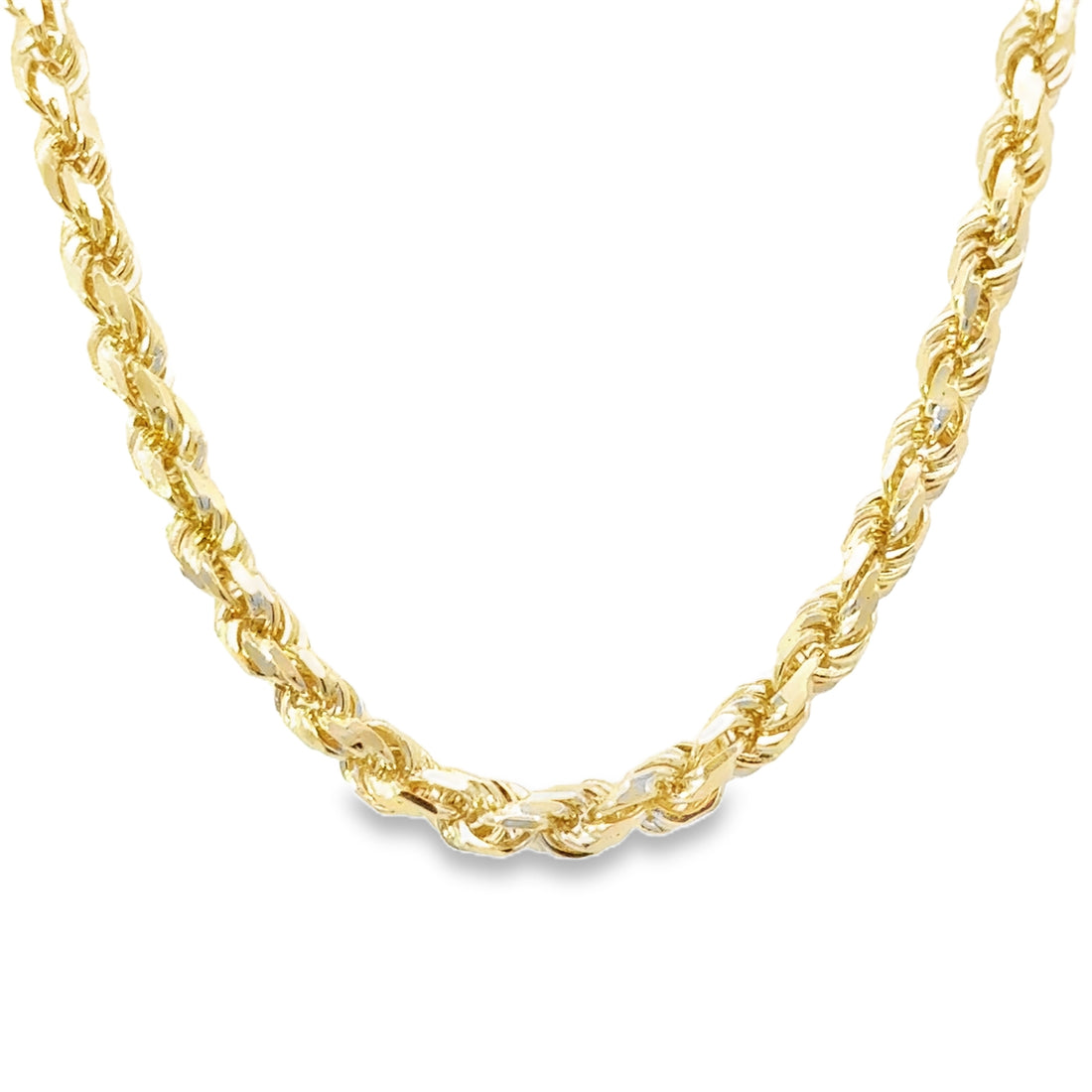 14K Yellow Gold 20" 3.5mm Diamond Cut Rope Chain (25.2g)