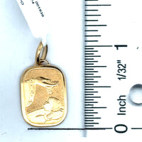 18kt Yellow Gold Italian Made Baptism Medal (2.4g)