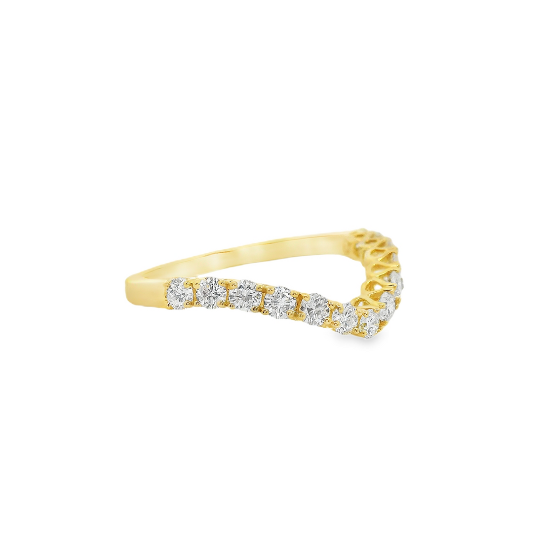 18kt Yellow Gold Natural Round Diamond Wedding Ring (.62ct)