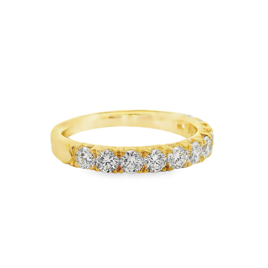 18kt Yellow Gold Natural Round Diamond Wedding Ring. (.90ct)
