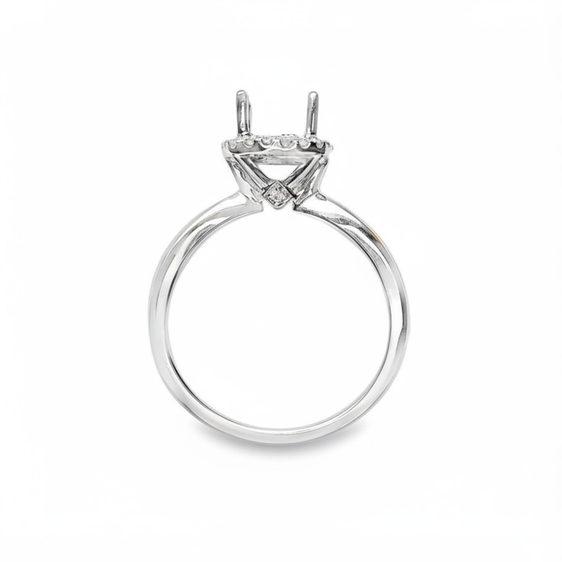 18kt White Gold Full-Cut Diamond Semi-Mount Ring (.13ct)