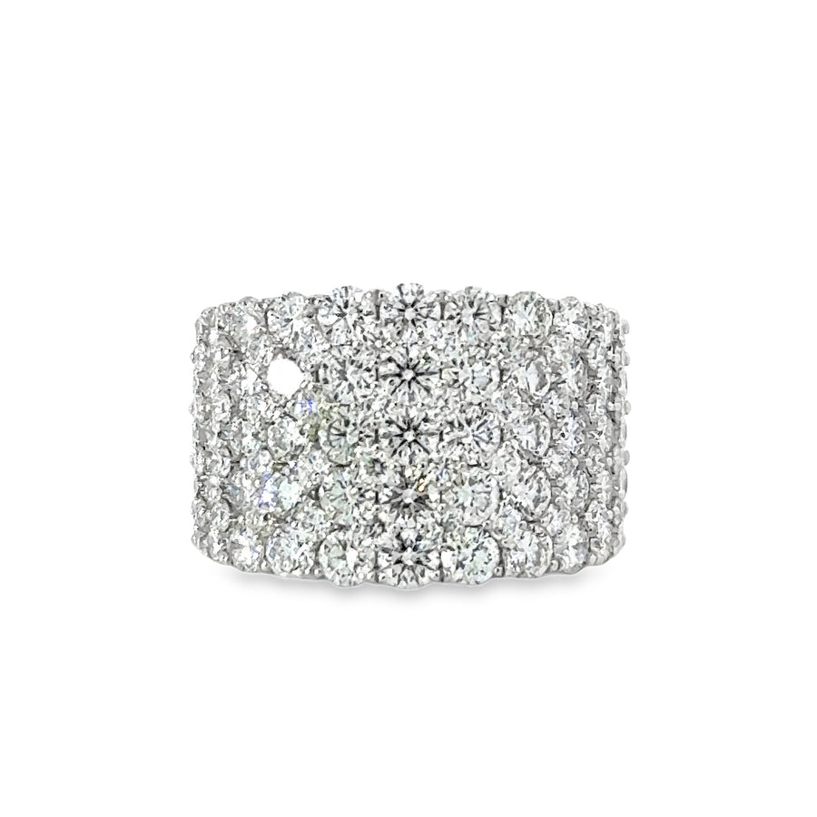 18kt White Gold Natural Diamond Pave Ring (4.73ct)