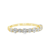 18kt Yellow Gold Natural Round Diamond Wedding Band (.79ct)