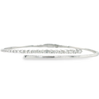 18K White Gold Bangle Diamond Bracelet (1.07ct)