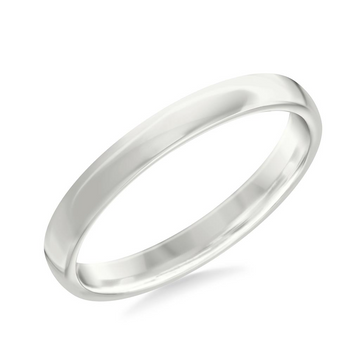 Goldman 14kt White Gold Flat Round Edge 2mm Ring
