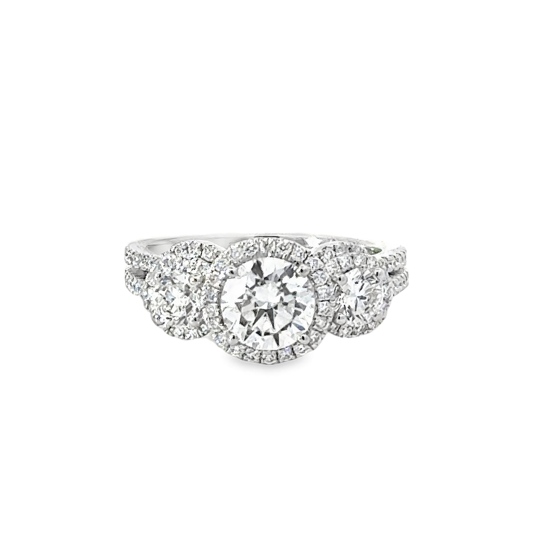 18kt White Gold Lab-Grown Round Diamond Engagement Ring (2.05ct)