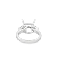 18kt White Gold 3 Stone Natural Diamonds Semi-Mount Ring (0.45ct)