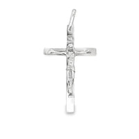 18kt White Gold Italian Made Crucifix Pendant (2.05g)