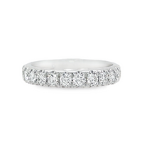 18K Ladies White Gold Diamond Wedding Band (.87ct)