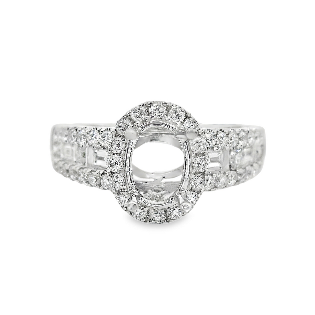 18kt White Gold Natural Diamond Semi-Mount Ring (.80ct)