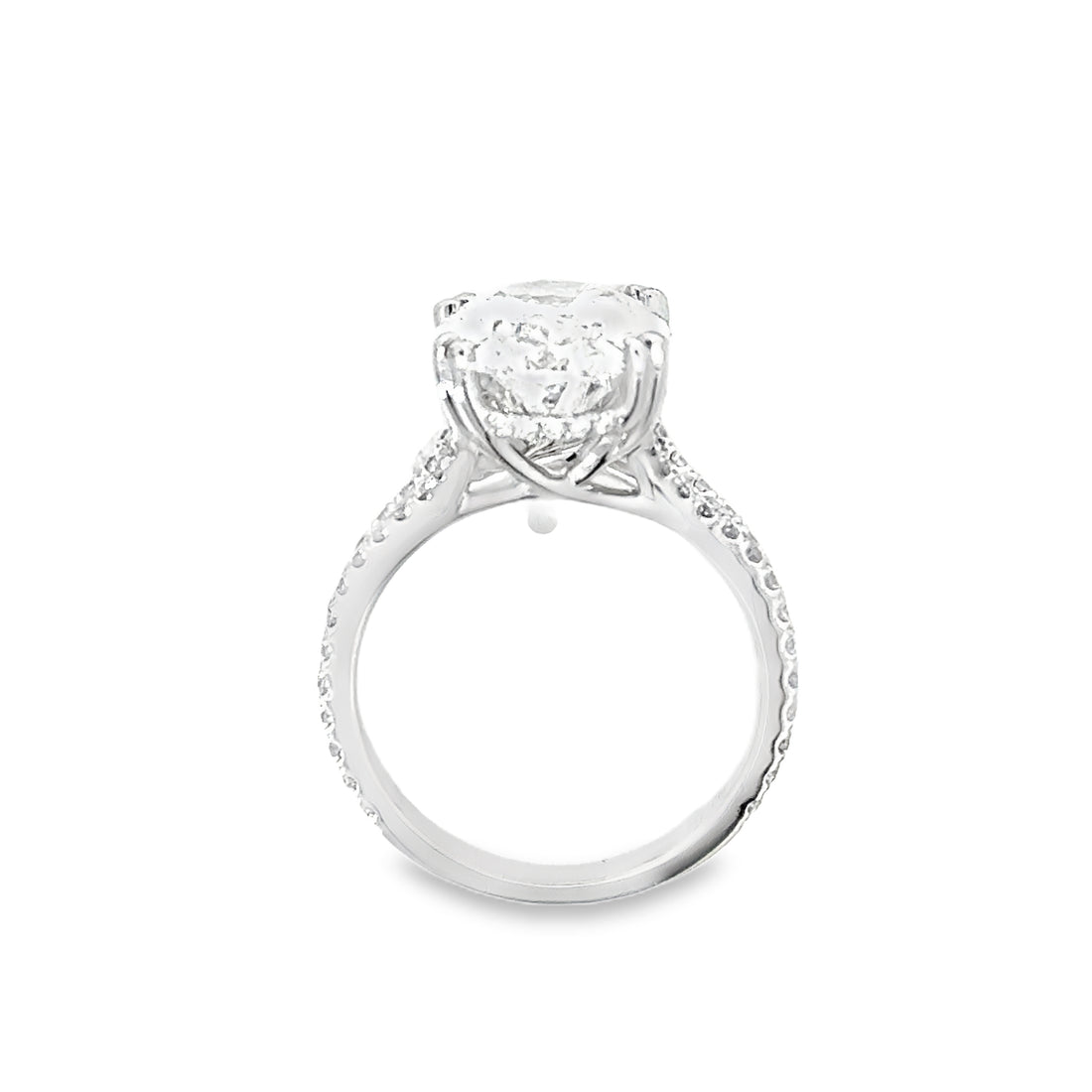 18kt White Gold Lab-Grown Oval Diamond Engagement Ring (5.74ct)