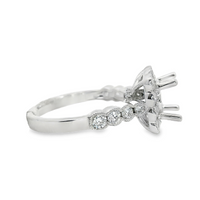 18kt White Gold Full-Cut Diamond Halo Semi-Mount Ring (.89ct)