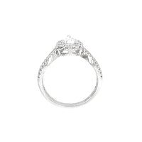 18K White Gold Natural Full Cut Diamond Engagement Ring (.42ct)