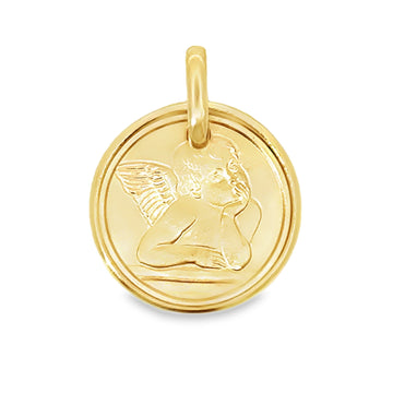 18kt Yellow Gold Italian Made Cherub Charm (1.92g)