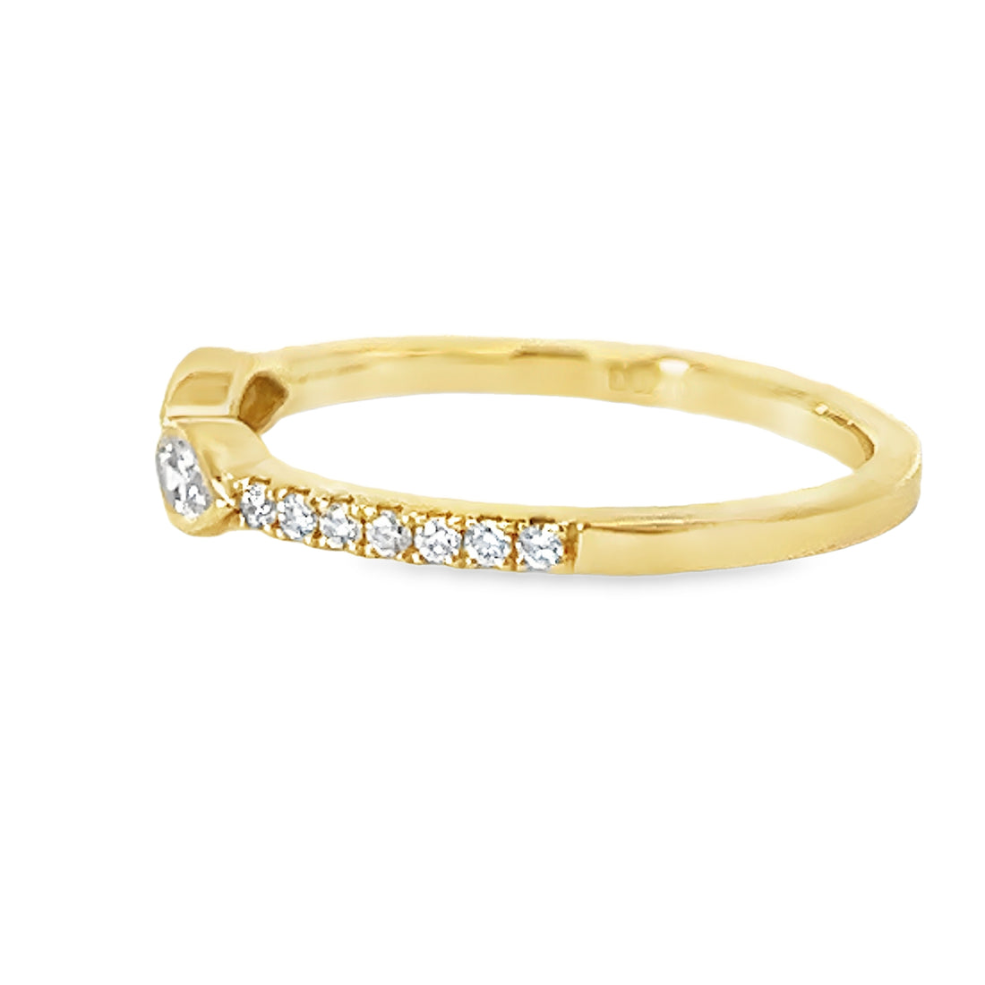 18kt Yellow Gold Natural Diamond Free Form Ring (0.27ct)