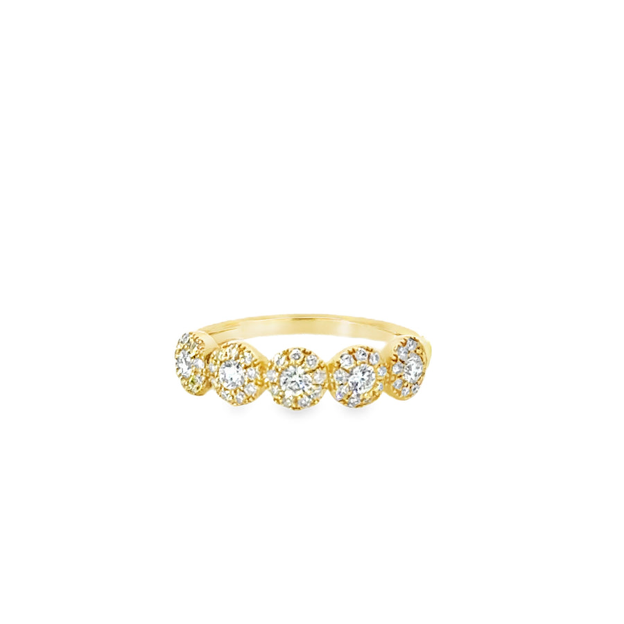 18kt Yellow Gold Natural Diamond Geometric Ring (0.51ct)