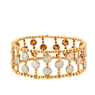 18kt Rosé Gold Natural Diamond Bangle Bracelet (3.44ct)