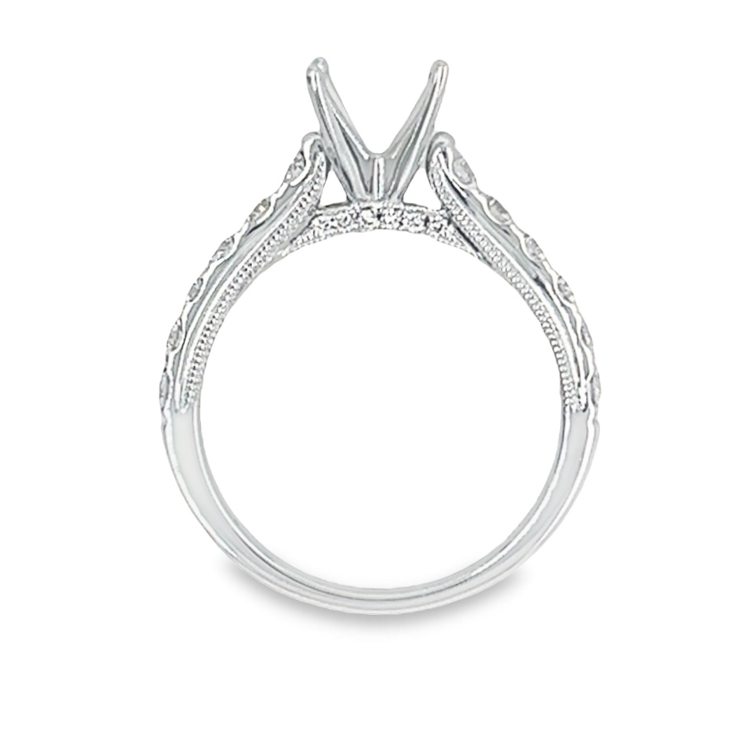 18K White Gold Diamond Semi-Mount Ring (.63ct)