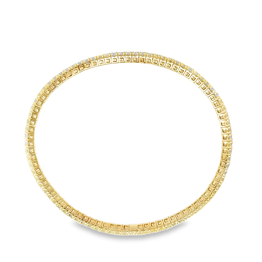 14kt Yellow Gold Natural Diamond Stretch Bracelet (3ct)