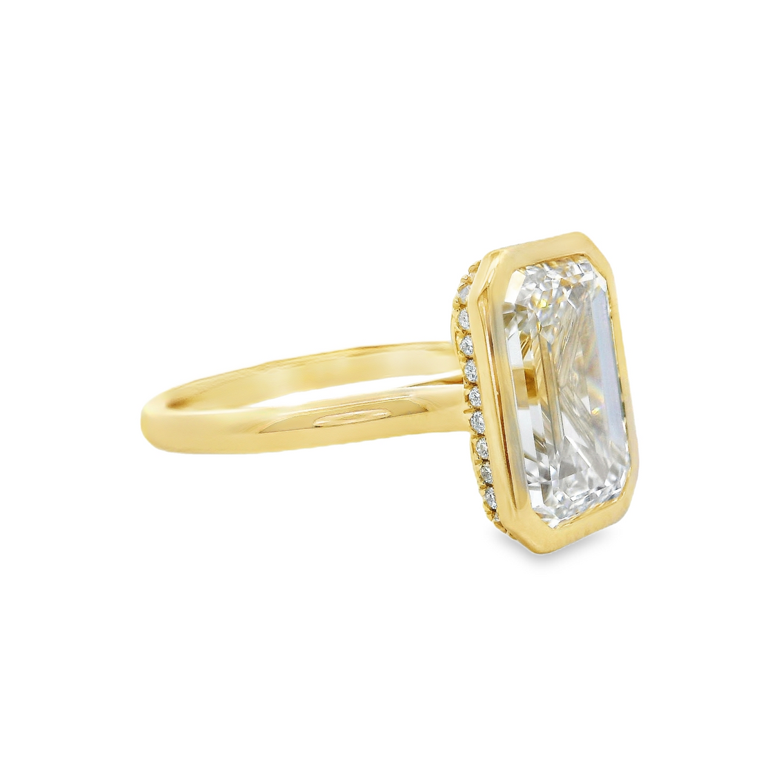 14kt Yellow Gold Lab-Grown Emerald Diamond Engagement Ring (3.81ct)