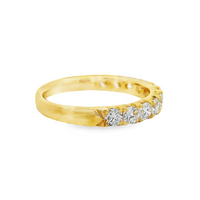 18kt Yellow Gold Natural Round Diamond Wedding Ring. (.90ct)