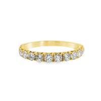 18kt Yellow Gold Natural Round Diamond Wedding Ring (.75ct)