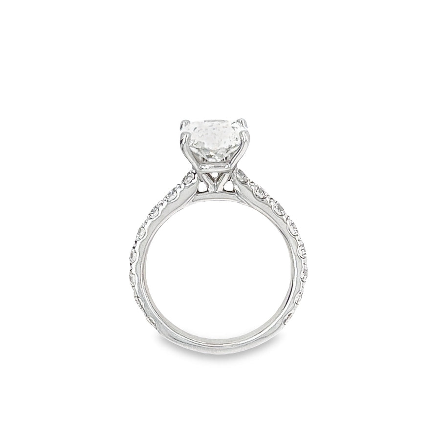 18K White Gold Natural Diamond Semi-Mount Ring (1.31ct)