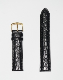 Hadley Roma Crocodile Grain Black Watch Strap