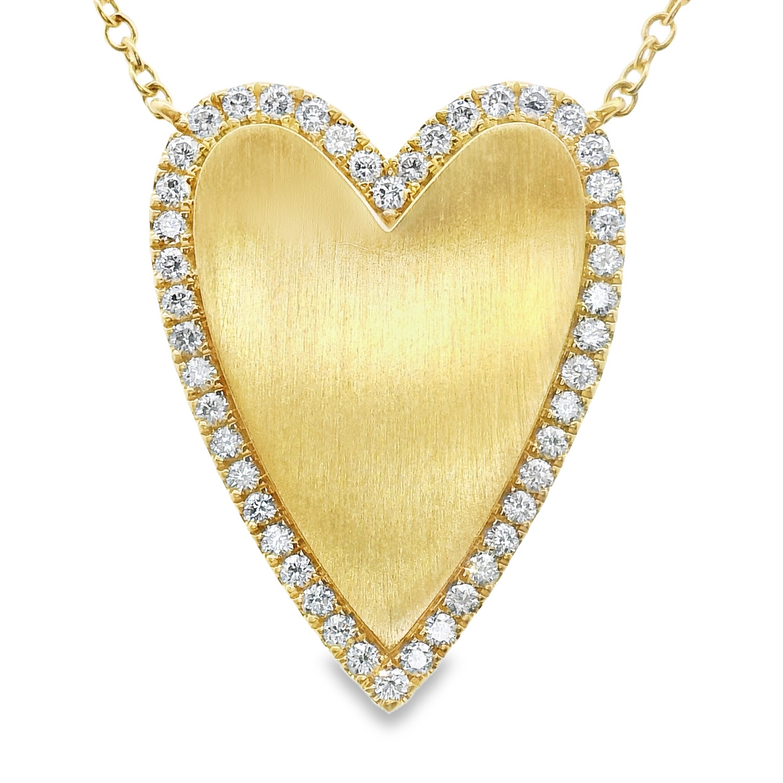 18kt Yellow Gold Natural Diamond Heart Pendant (0.38ct)